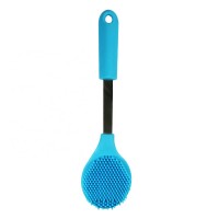 Eco-Friendly Kitchen Long Handle Dish Washing Brush Silicone Cleaning Tool Pot Pan Scrubber Sponge Brush