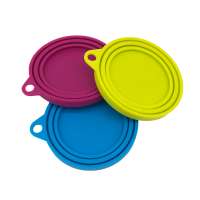 Pet Food Can Covers Universal Silicone Can Lids- One Size fit 3 Standard Size Dog and Cat Can Tops BPA free Food Grade